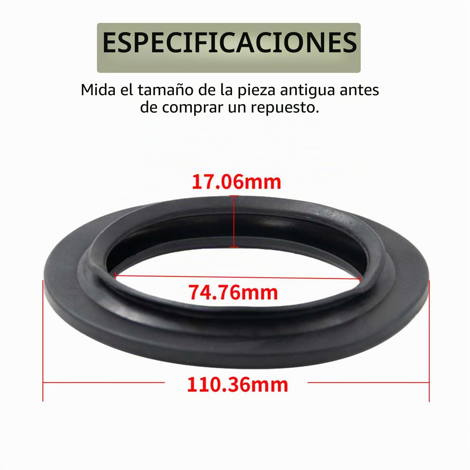 23721 Junta de Casete Sello labial WC Junta de labios Compatible con Thetford Casete C200, C250, C400, C500, C2, C3, C4, caravana
