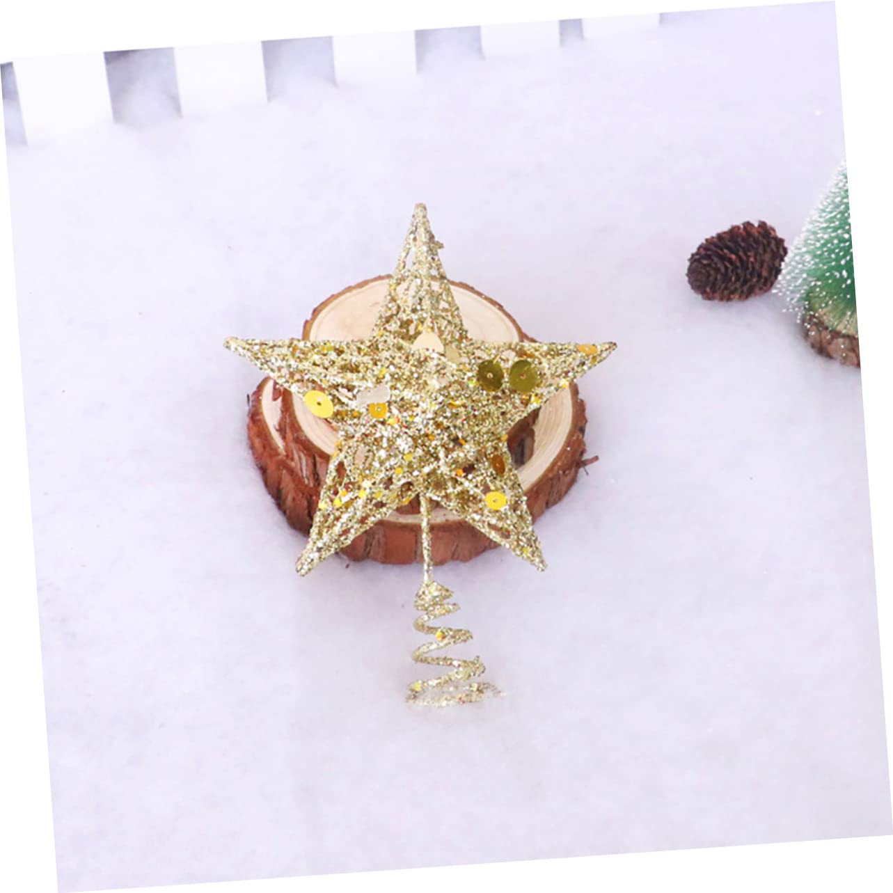 OUNONA 6stücke Weihnachtsbaumspitzen Stern Aus Eisen Glitzernde Goldene Weihnachtsbaumdeko Und Festliche Baumkrone Für Weihnachten Langlebig Und Wiederverwendbar
