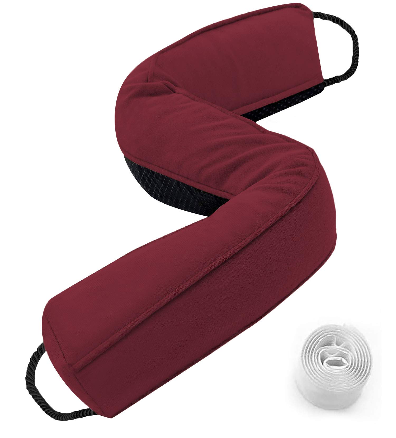 Sunolga 38" Door Draft Stopper Blocks Hot Cold Air with Removable Washable Cover for Gaps Up to 3", All-Season Noise and Wind Seal for The Bottom of Door and Window, Red