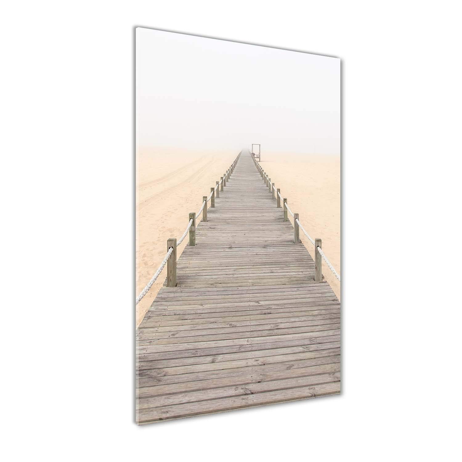 Déco mural derrière le plastique brillant tableau paysage mer 60x120