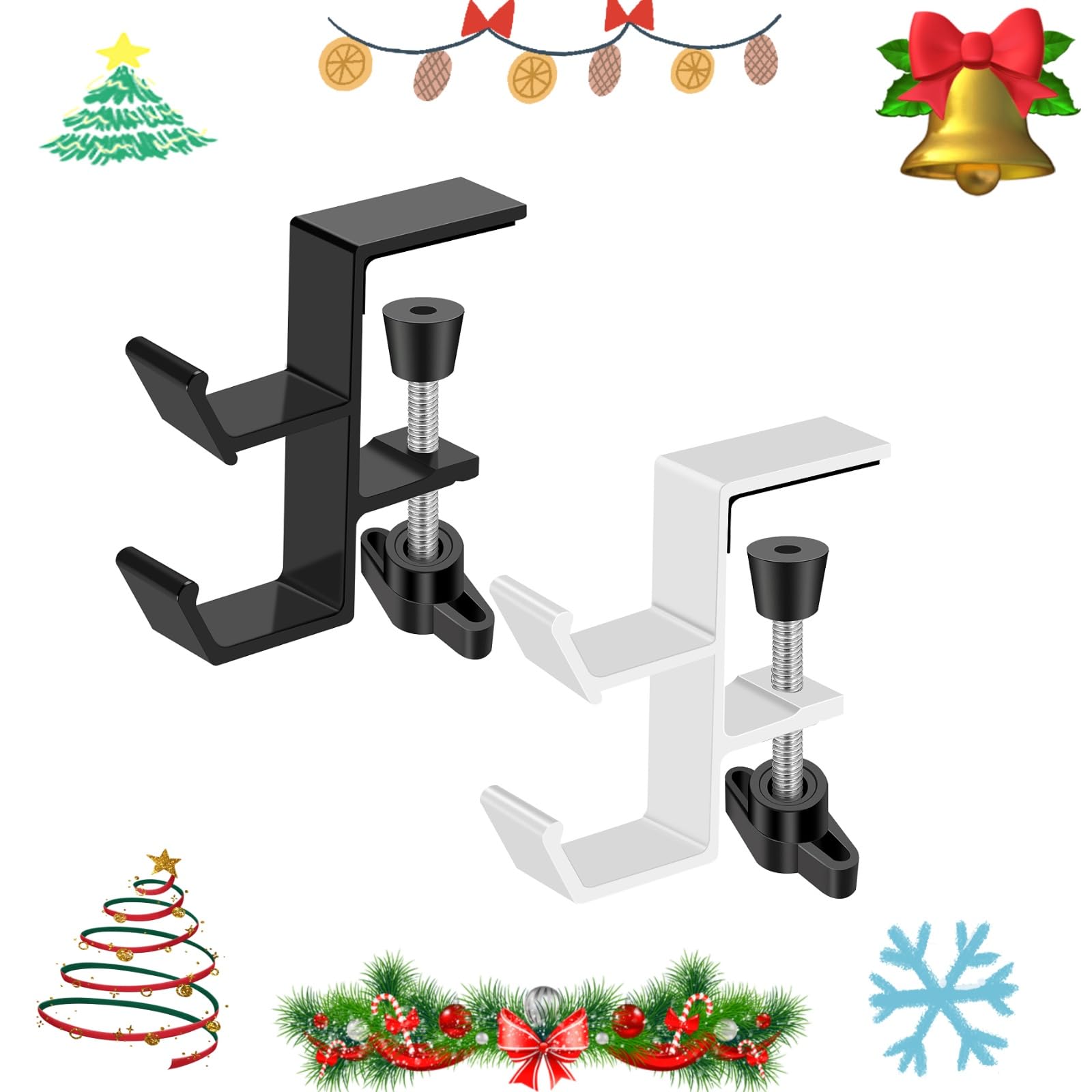 Bayyeskey Desktop Hook Adjustable Simple Holiday Decoration Hook Under-Table Handbag Hanger Wallet Hook Desktop Bracket Hanging All Kinds of Bags