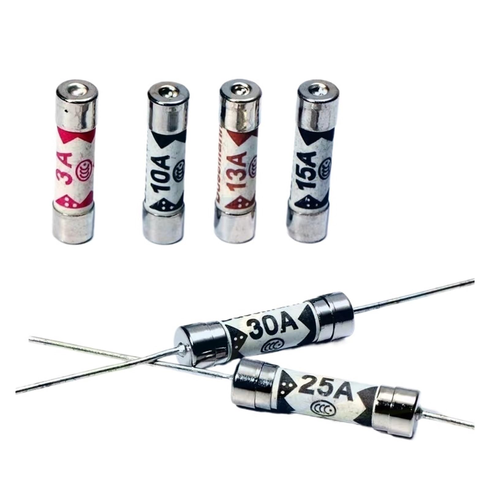 LHXEQJAM British Plug Fuse Tube 6X25 Ceramic Tube BS1362 1A-30A