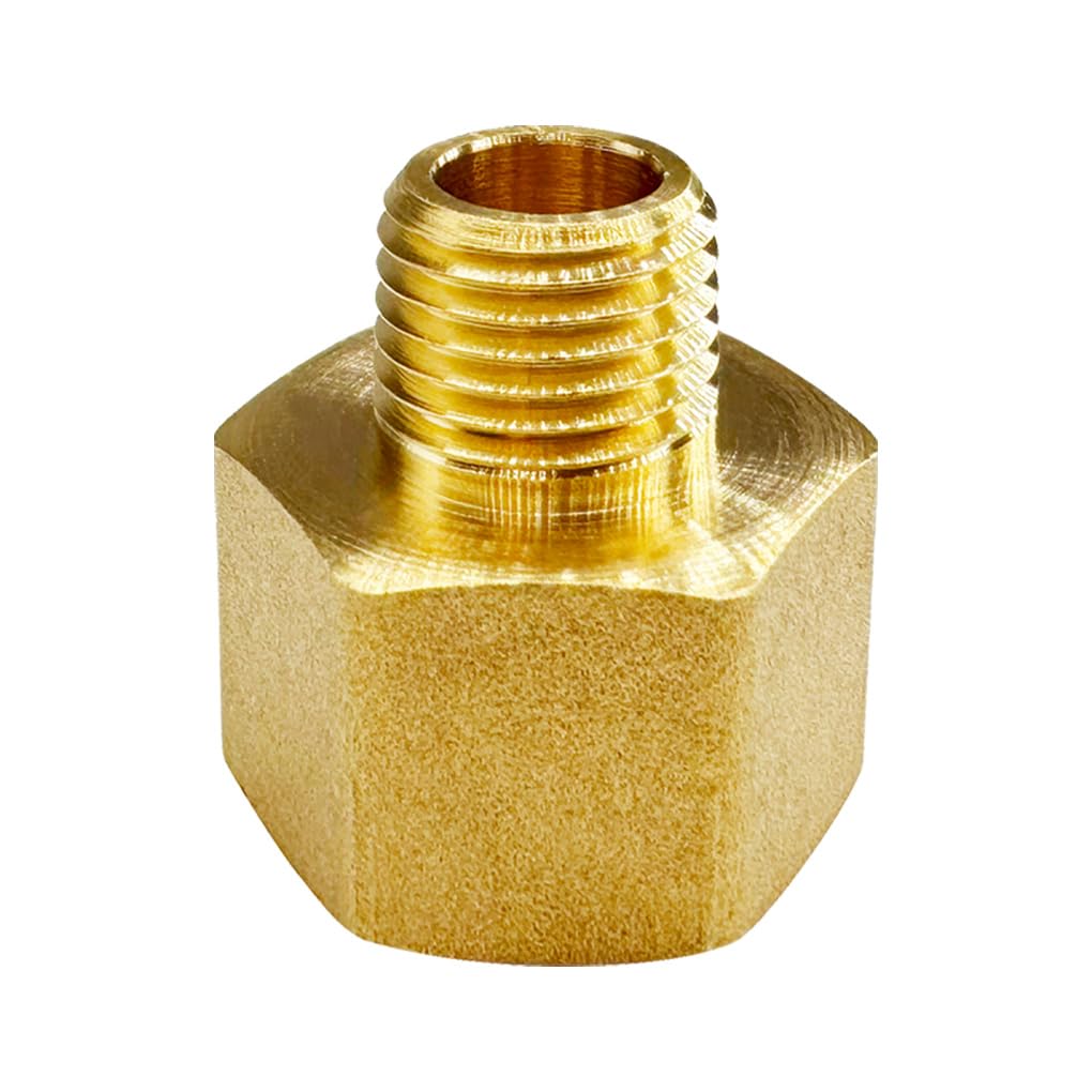 Riduzione Esagonale In Ottone 1/2 NPT Femmina - 1/4 NPT Femmina, PWO, Made In USA