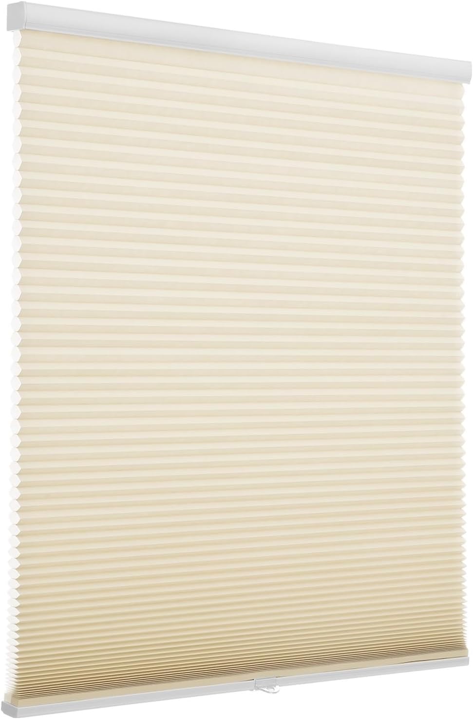 Changshade Cellular Shades Light Filtering Cordless, Honeycomb Door Window Blinds Easy Install, 1.5'' Single Cell Pleated for Home,Living Room,Bedroom, Shade Size 35" W x 72" H Beige,JZCEL35BG72D Beige(light Filtering) 35" W x 72" H