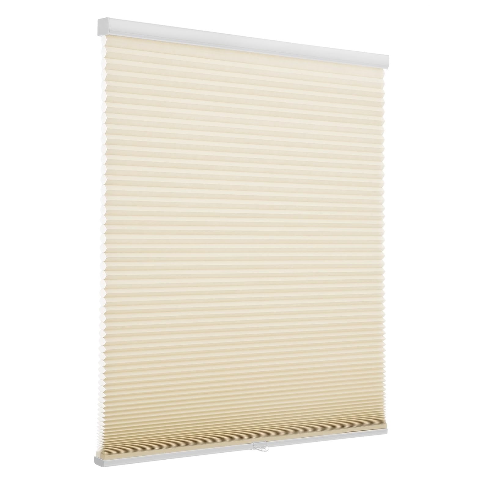 Changshade Cellular Shades Light Filtering Cordless, Honeycomb Window Blinds Thermal Insulated, 1.5'' Single Cell Pleated for Home,Living Room,Bedroom, Shade Size 30" W x 72" H Beige, JZCEL30BG72D