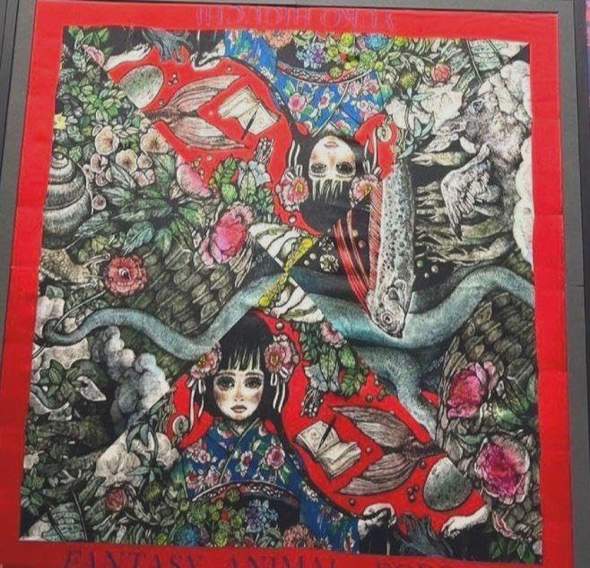 ヒグチユウコ 台湾 奇幻動物森林 樋口裕子展限定 スカーフ ヒグチユウコ シルク スカーフ 台湾展覧会 限定品 奇幻動物森林