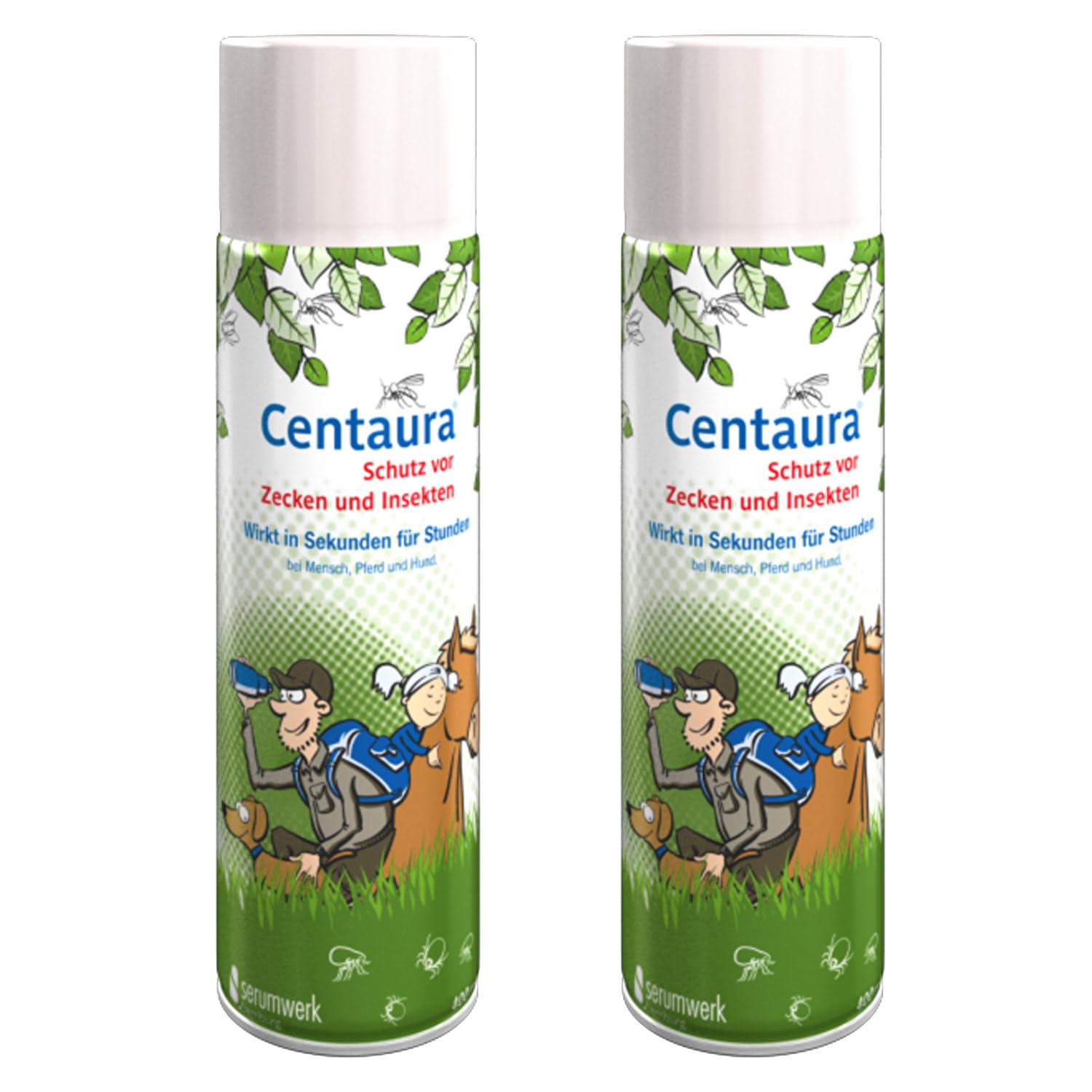Serumwerk Bernburg AG Doppelpack 2x250 ml | Centaura Insektenschutz Spray für Mensch & Tier – Zeckenschutz & Insektenschutz mit Icaridin (Saltidin®), Spray für Pferd, Hund & Outdoor