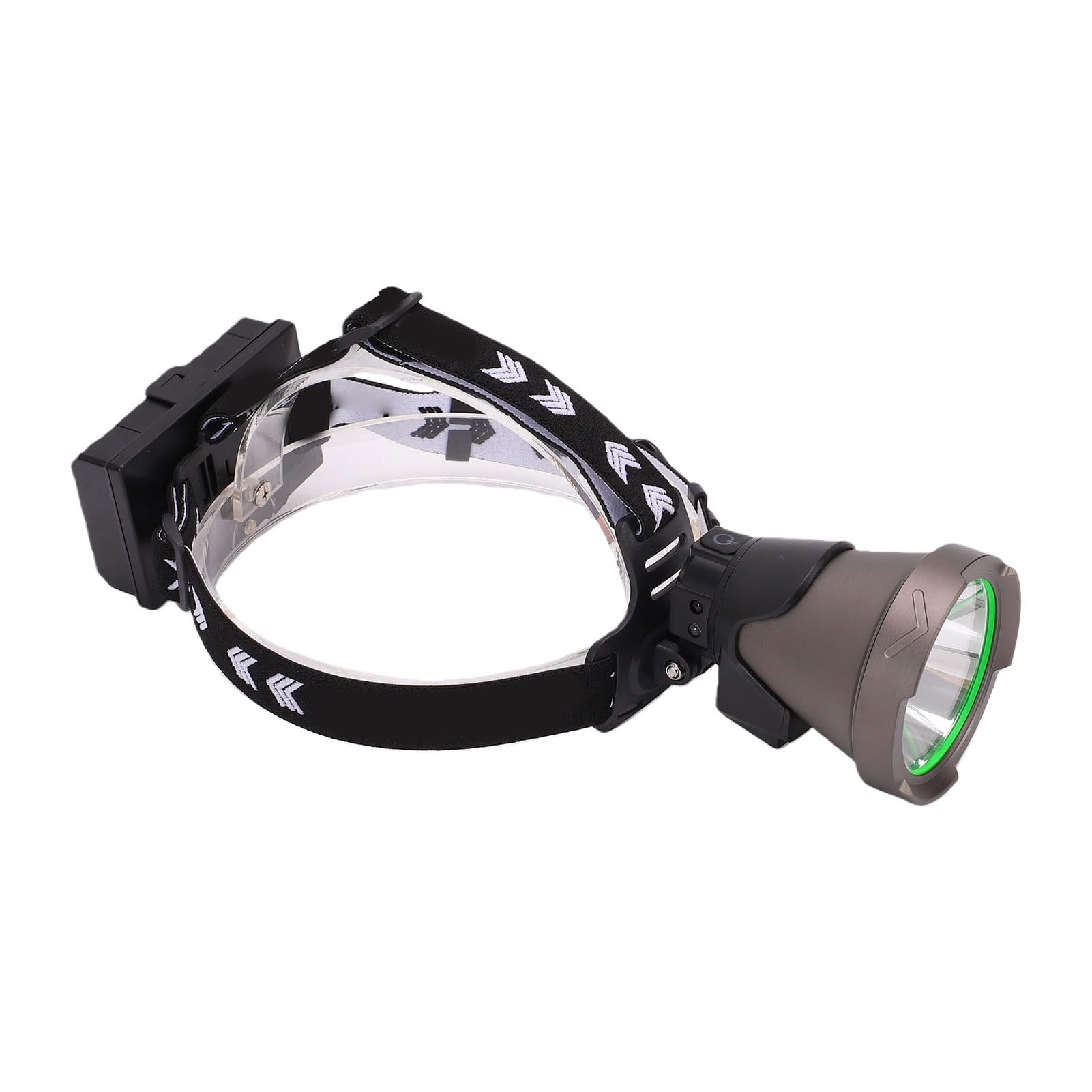 POENVFPO Lampada Frontale Ricaricabile Tramite USB, ABS in Lega di Alluminio con 4 modalità di Illuminazione IPX5 Impermeabile per Campeggio, Corsa, Escursionismo