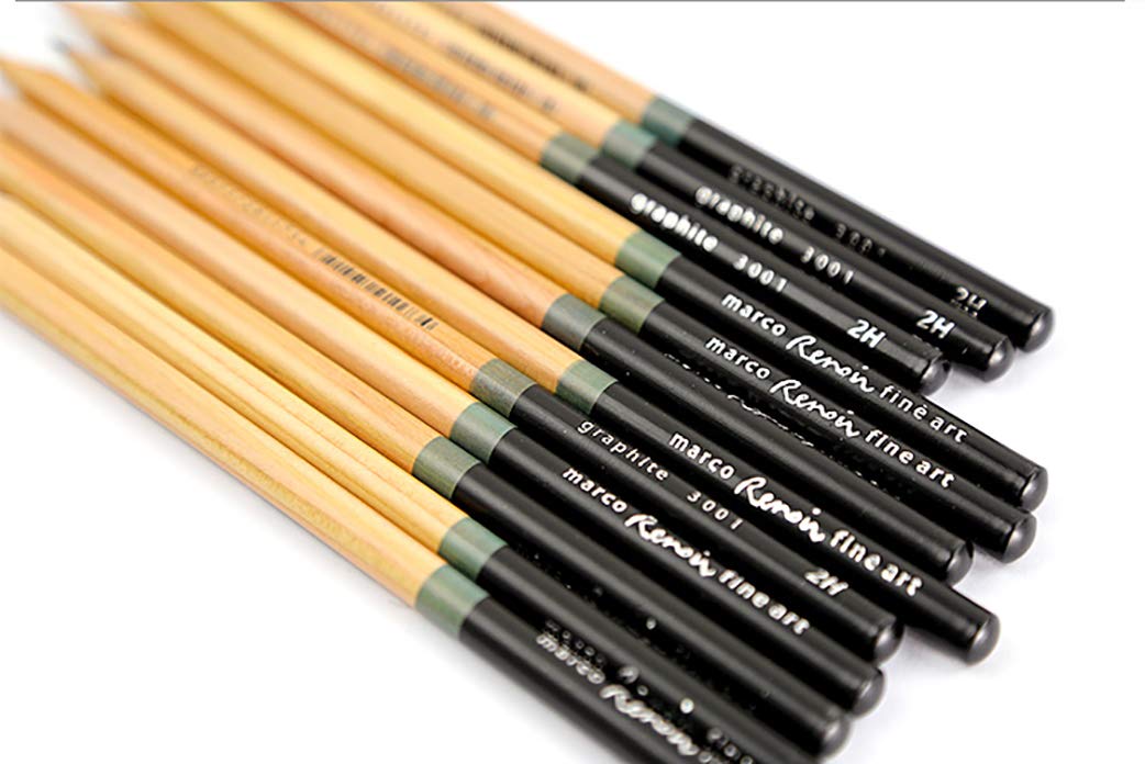 Bleistift, Zeichnen, Skizzieren, Kunstbedarf, 12 Stück, Künstlerniveau (2B)