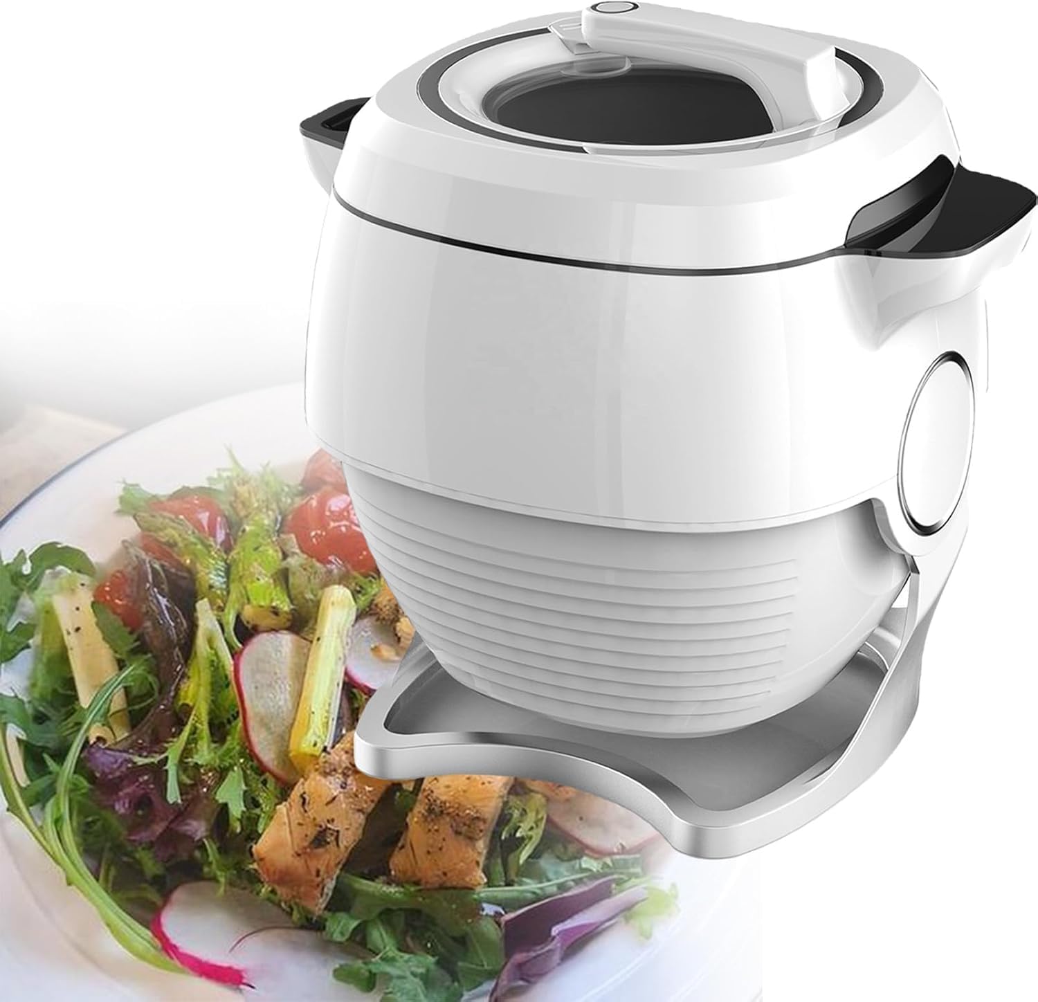 Automatic Cooking Machine, Food Processor 360 ° Automatic Rotation,5-6L Intelligent Cooking Robot for Stir Frying, Stewing, Cooking(220V)