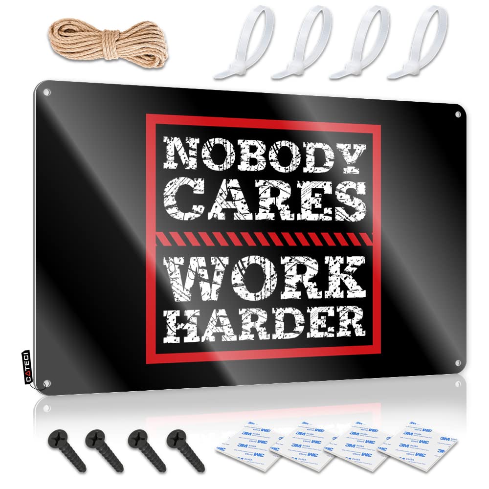 Cool Wall Decor Teen Room Decor Scoreboard Chic Custom Nobody Cares Work Harder - Easy To Hang Art(30X40CM)