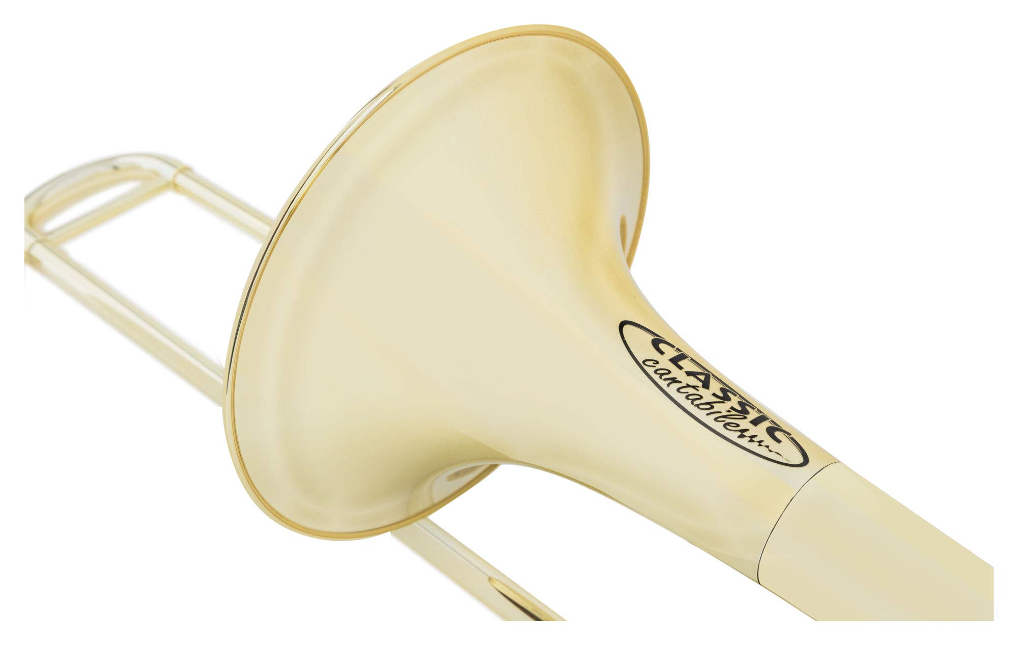 Classic Cantabile MardiBrass ABS Kunststoff Quart-Posaune - Bb/F-Stimmung - Fiberglas-Zug - 850g leicht - Bohrung: 13,9 mm - inkl. Mundstück und Gigbag - gold