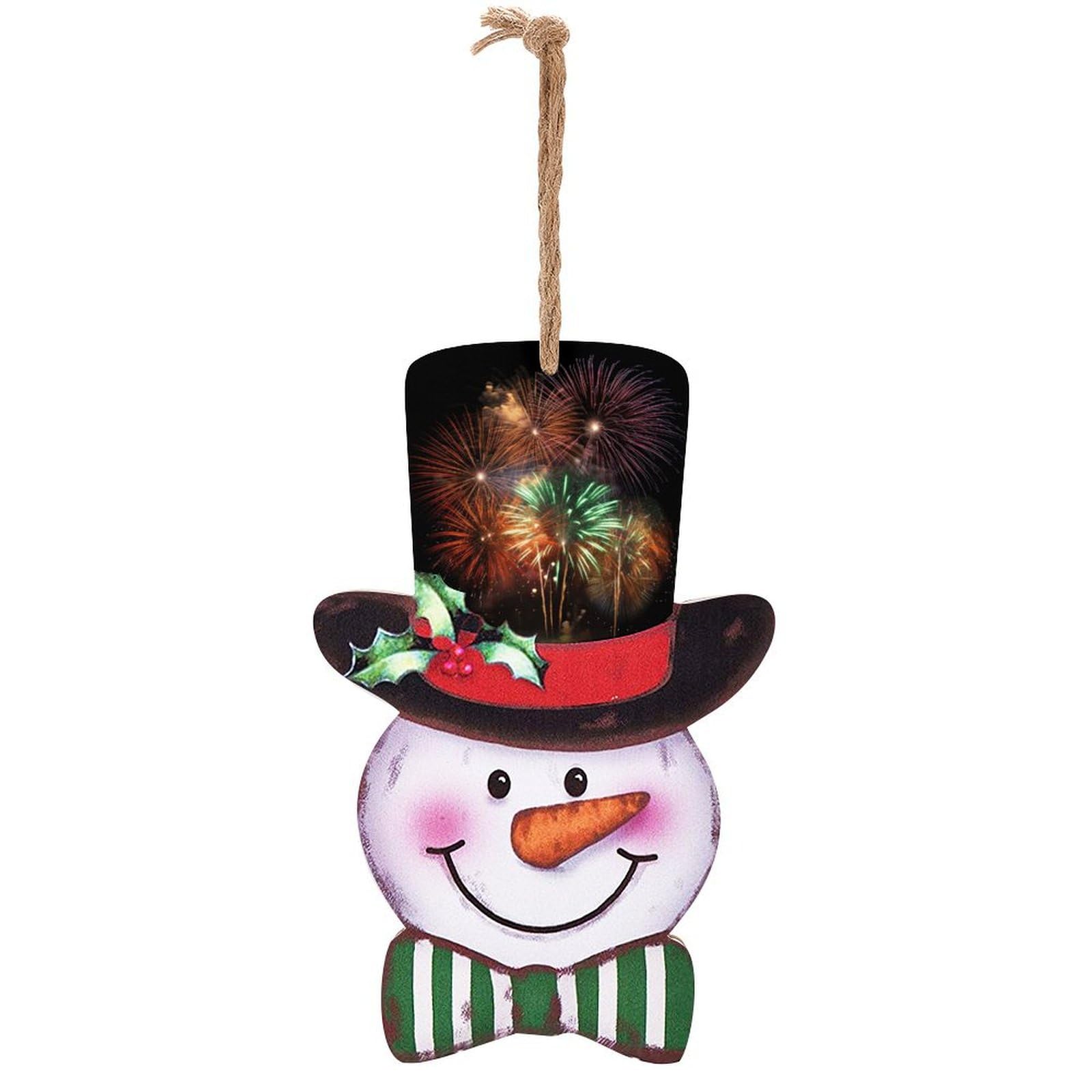 Décoration à suspendre pour salon avec bonhomme de neige