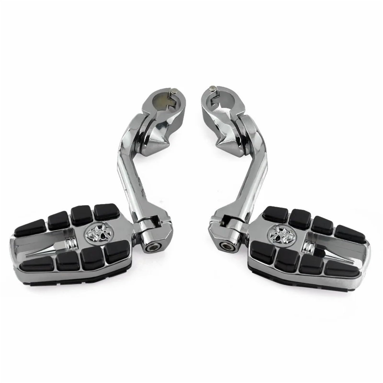 Pedały 32mm Highway Pegs Regulowany silnik Guard Crash Bar Podnóżek Mocowanie Pasuje Do Harley Sportster XL Dyna Softail(Matte Black)
