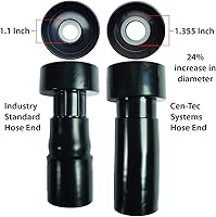 Vista 8 de Cen-Tec Systems Premium Attachment 2 adaptadores de tanque y manguera de extensión de vacío de 1.25 pulgadas de diámetro, 10 pies, plata (96007)