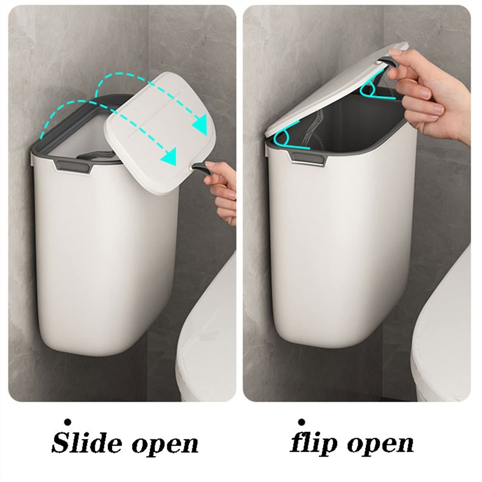 TOMYEUS Pattumiera Articoli di stoccaggio Cestino Can Can Water Senza punzonatura Carta igienica montata a Parete Speciale scaffale Speciale Cestino Stretto Cestino Cestino