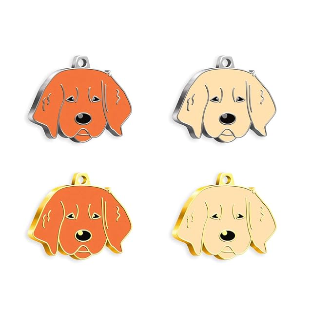 Foto 2 de 2 de Pet Tag Art Placa de identificación para perro de Golden Retriever con grabado personalizado