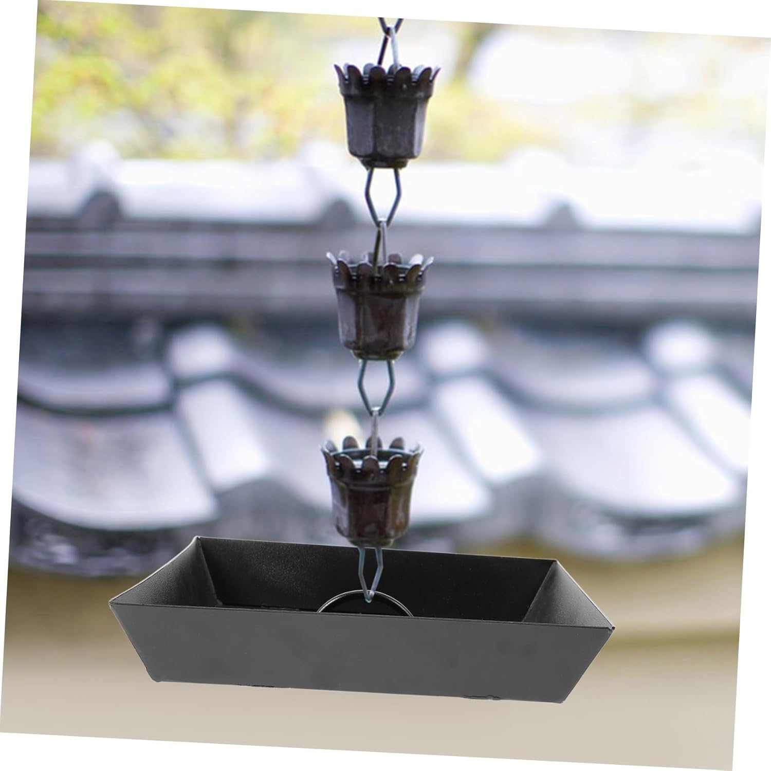 Home Rain Chain Decorative Rain Chain for Gutters Basin Gutter Diverter