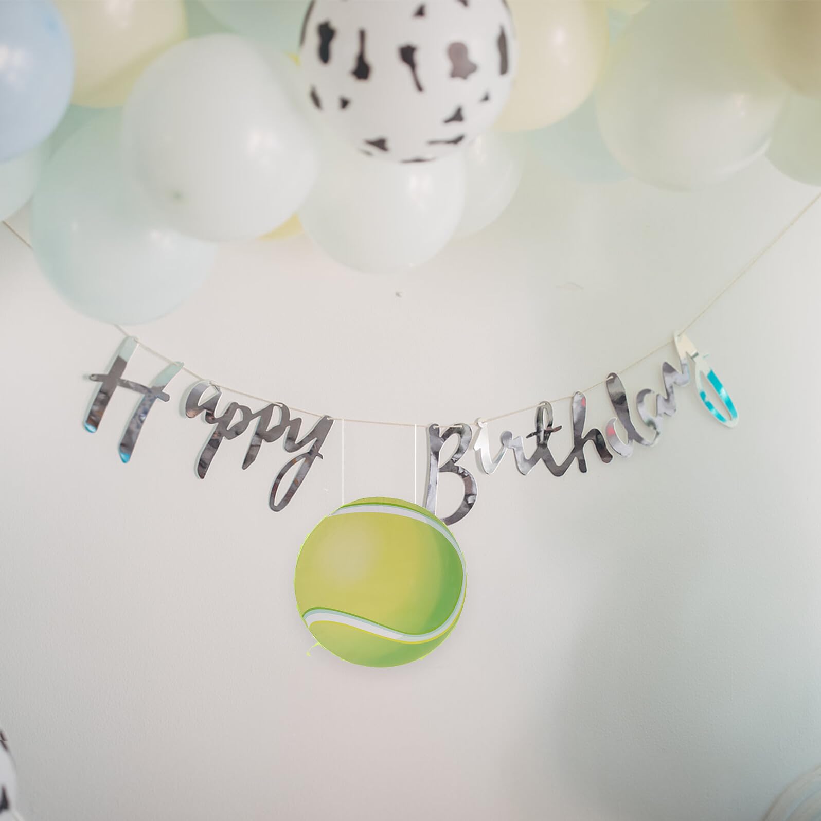 NOLITOY Adorno Temático Deportivo Piñata con Confeti y Palo para Romper Color Aleatorio de Tenis para Fiesta de Cumpleaños Infantil para Habitaciones Familiares y Celebraciones