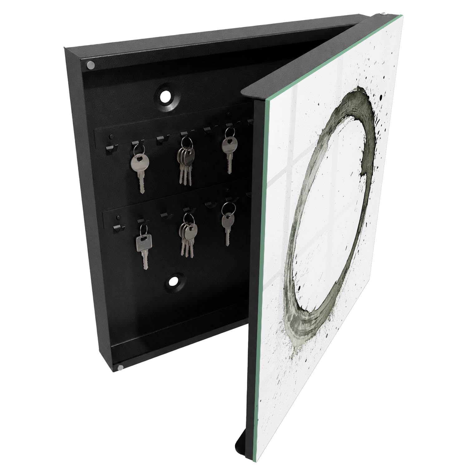 Tulup Armario para Llaves 30x30 cm | Negros | Derecha | Montaje en Pared