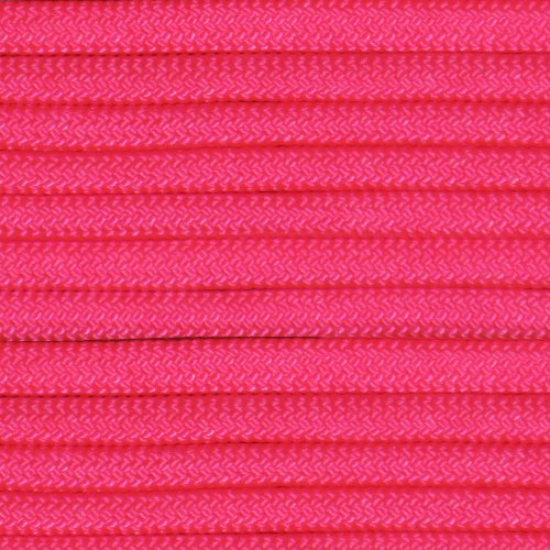 Paracord Hero Neon Pink 100' 10' 20' 50' 100' Hanks Parachute 550 Cord Type III 7 Strand Paracord - Largest Paracord Selection