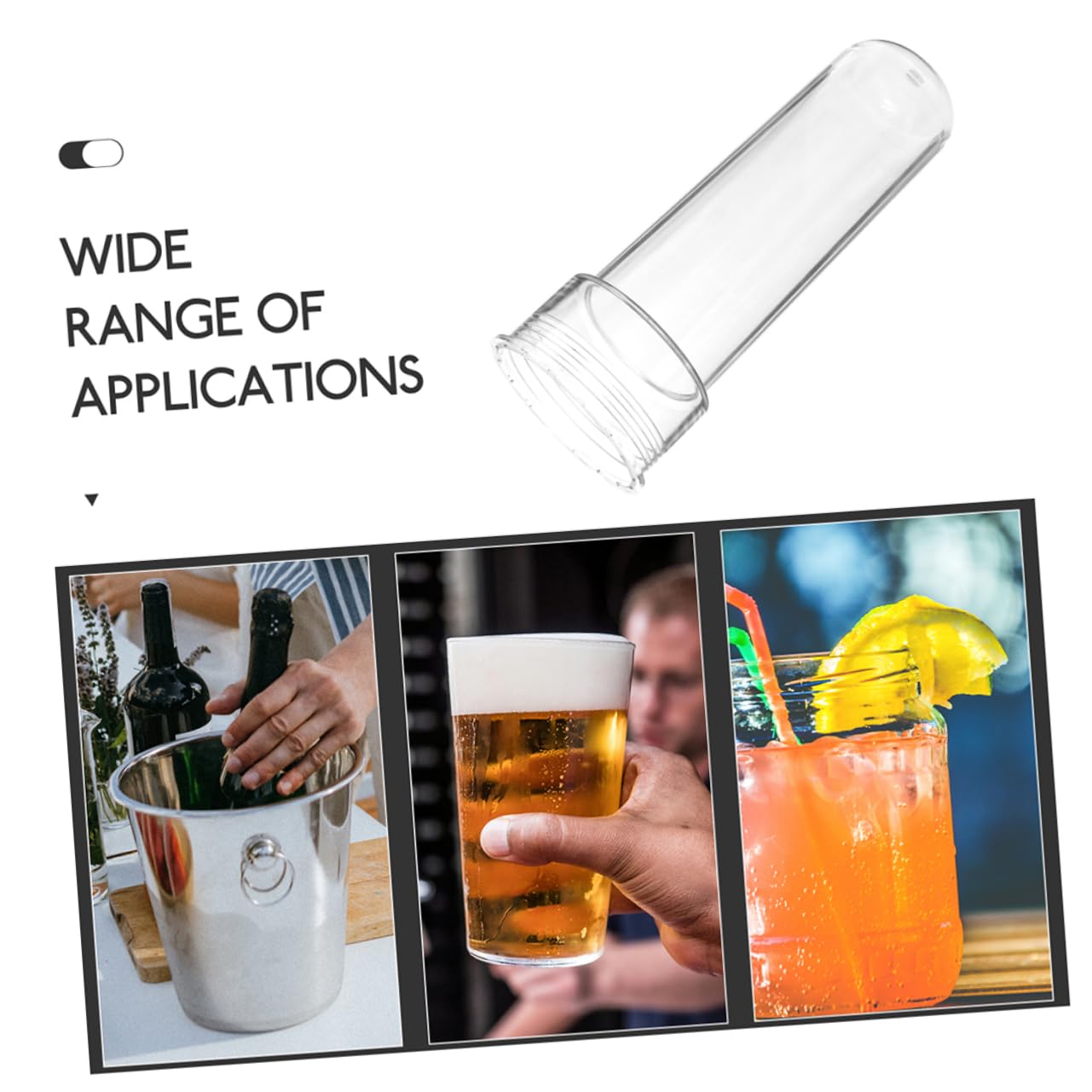 COLLBATH Molde de Cubitos de Hielo Paquete de 2piezas Reutilizable de Plástico Rápido y Práctico para Beer Tower Adecuado para Eventos y Reuniones en Casa