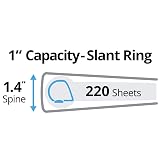 Avery Durable 3 Ring Binder, 1" Slant Rings, 1 Black Binder (27250) – view 2