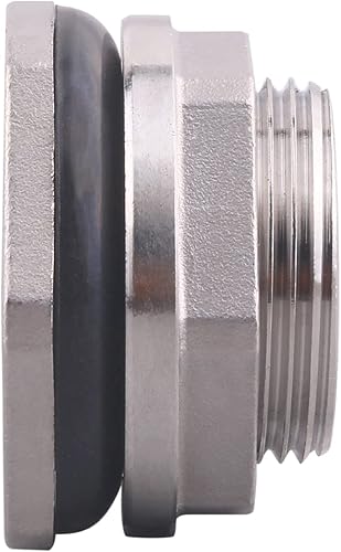 Miniatura 15 de DERNORD Conector de tanque de agua hembra de 1 pulgada, accesorios de mamparo de acero inoxidable, paquete de 5