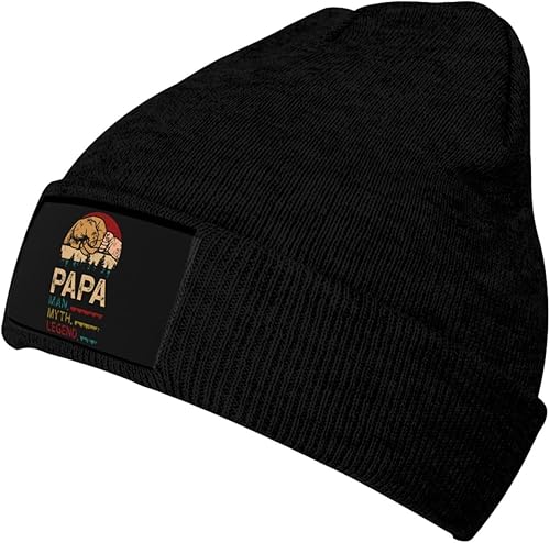 Miniatura 2 de Papa Man Myth Legend Black Beanie Hat Winter Warm Knitted Skull Cap