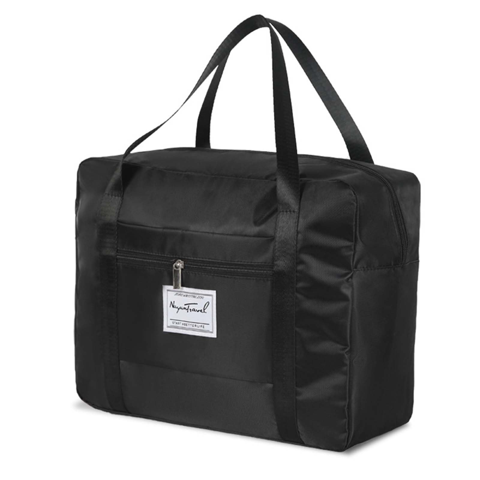 Large-Capacity Zippered Storage Bag, Oxford Cloth Garment Organizer, Foldable and Convenient Moving Luggage Bag, Waterproof and Durable. (Black-Luggage)