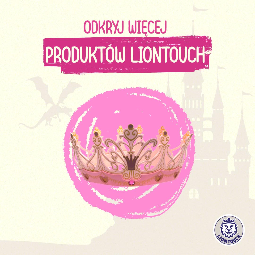 Liontouch - Queen Pink zestaw do zabawy dla dziewczynek - dla dzieci w wieku 3-6 lat | różowy miecz z pianki i tarcza w błyszczącym średniowiecznym stylu | bezpieczne i trwałe akcesoria do