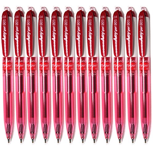Stylo à encre gel rouge 0,5 mm Dong-a Anygel 501 pour organiser votre agenda et vos notes de bureau