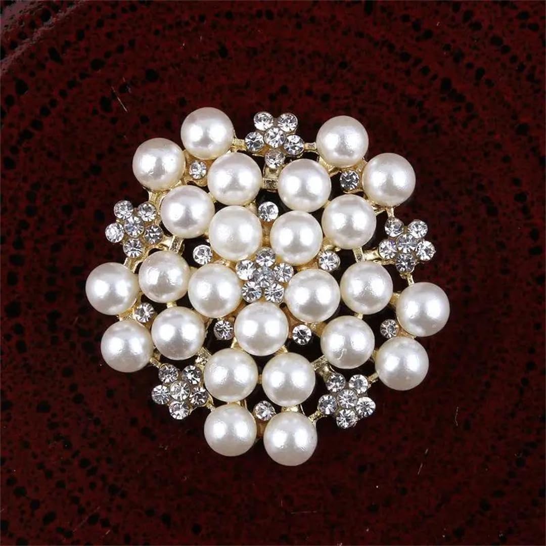 Różne ubrania, perłowe guziki Kwiat perłowy przyszyte guziki Rhinestone Multi na akcesoria do włosów odzież materiały ​​majsterkowania(Silver)