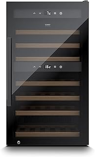 CASO WineExclusive 66 Smart - Design Weinkühlschrank, bis zu 66 Flaschen - Zwei getrennte Temparaturzonen einstellbar von 5°-20°C , LED beleuchtet, mit Wi-Fi Modul und App