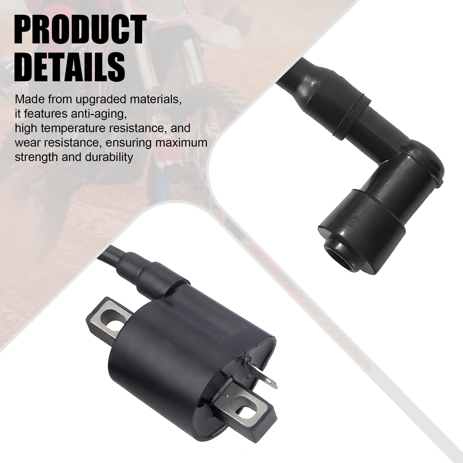 Bobina de encendido de alto rendimiento para moto, scooter, ciclomotor, ATV 125CC 150CC 200CC 250CC, bobina de encendido universal, reemplazo confiable, encendido rápido, compatible con motor GY6