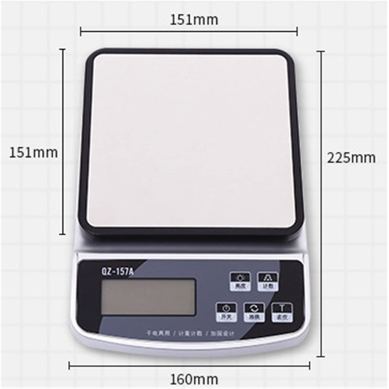 Waga spożywcza 15 kg/1 g waga elektroniczna odpowiednia do ładowania USB/wtyczki/baterii wodoodporna waga kuchenna domowa waga kuchenna cyfrowa waga kuchenna waga kuchenna