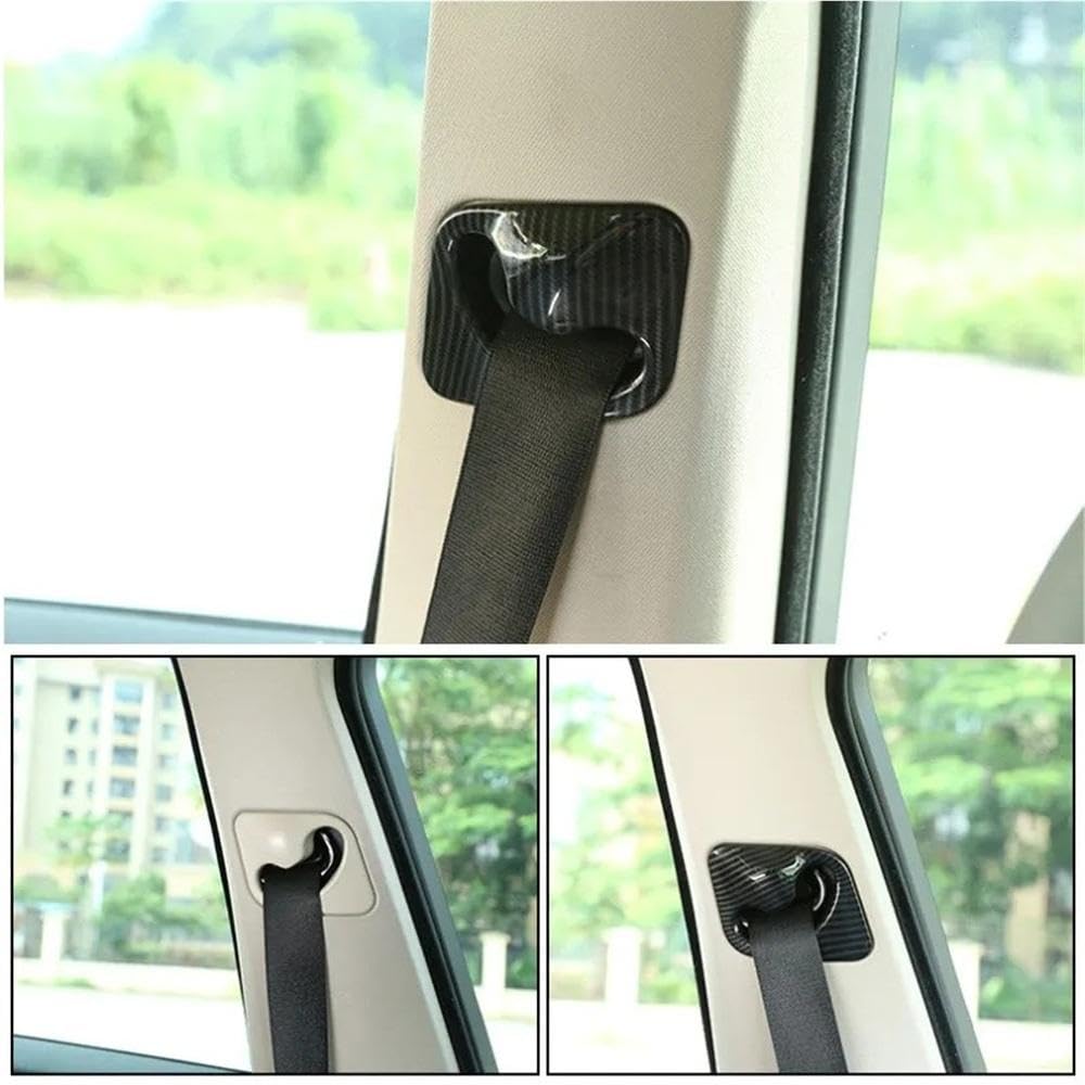 2 Pegatinas Para El Cinturón De Seguridad Del Asiento Delantero Del Coche, Con Textura De Fibra De Carbono ABS, Para BMW X5, X6, F15, F16 (2014-2018) Autopartes