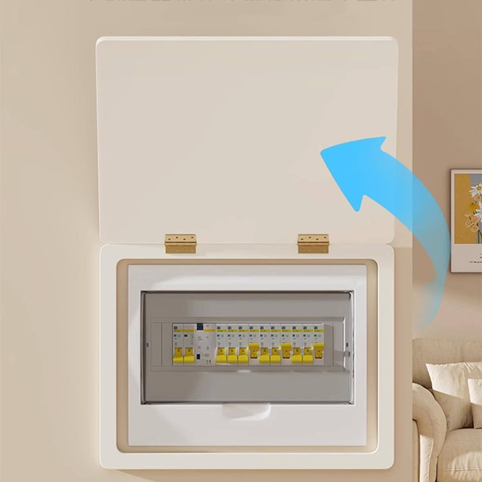 Cuadro for Tapar Electrico Pintura Decorativa Tapa Distribución Eléctrica Pintura Colgante Panel Interruptores Fácil Abrir Cerrar(A,45x35cm)