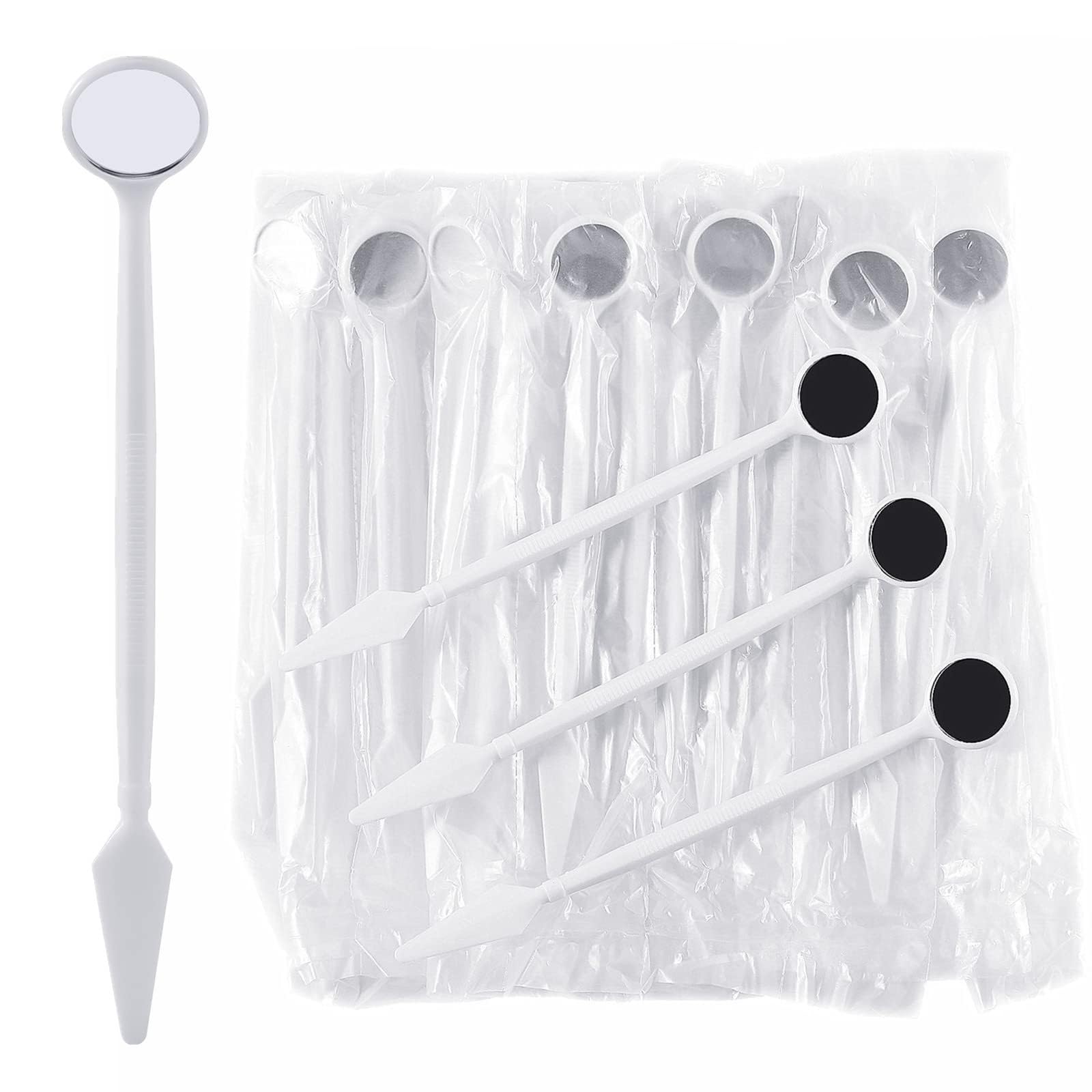 200 pièces miroir dentaire jetable examen bouche miroirs Oral dentaire miroir Anti-buée bouche miroir