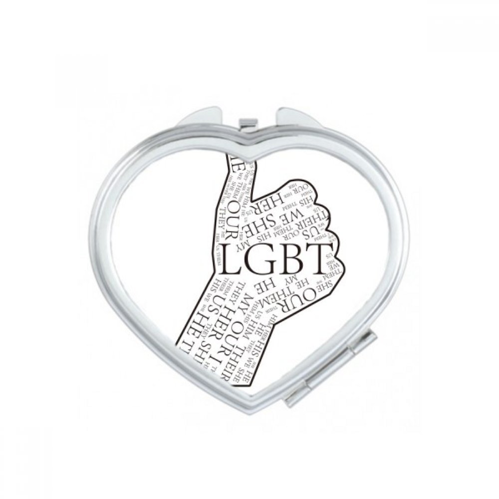 Miroir de poche portable LGBT arc-en-ciel compact mignon