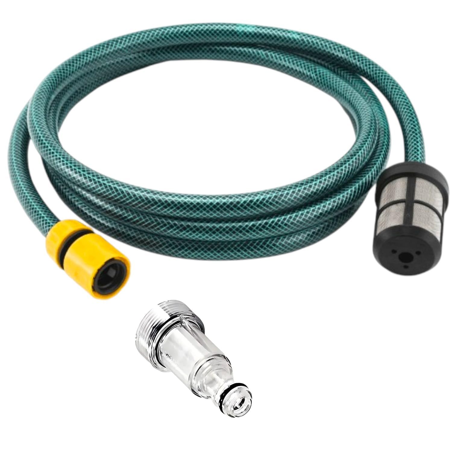 FIELDSTAR High-Pressure Washer Inlet Pipe (8 Feet) with Water Filter & Quick Connector | Compatible with Shakti Technology, Aimex, Starq, Agaro, JPT & More