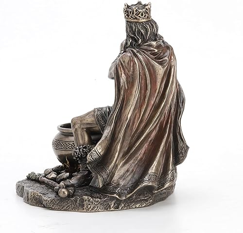 Miniatura 6 de Veronese Design Escultura de resina bronceada fundida en frío de 7 1/4" de alto dios celta Dagda Druida rey de Tuatha de Danann