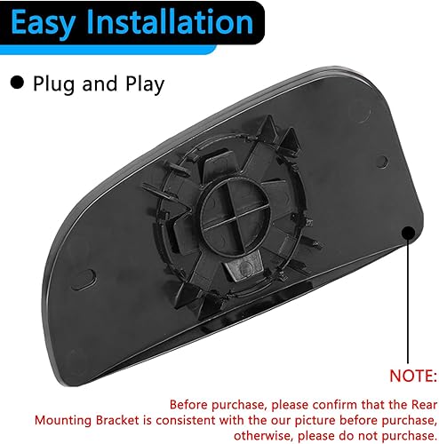 Miniatura 10 de 68067730AA Espejo lateral derecho del pasajero de vidrio inferior de remolque compatible con Dodge Ram 2010-2020 1500 2500 3500 4500 5500 espejo de