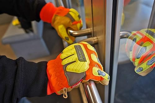 Miniatura 4 de Ironclad Guantes de trabajo de cuero de impacto aislados para invierno, resistentes a los cortes protección contra impactos, lavable a máquina,
