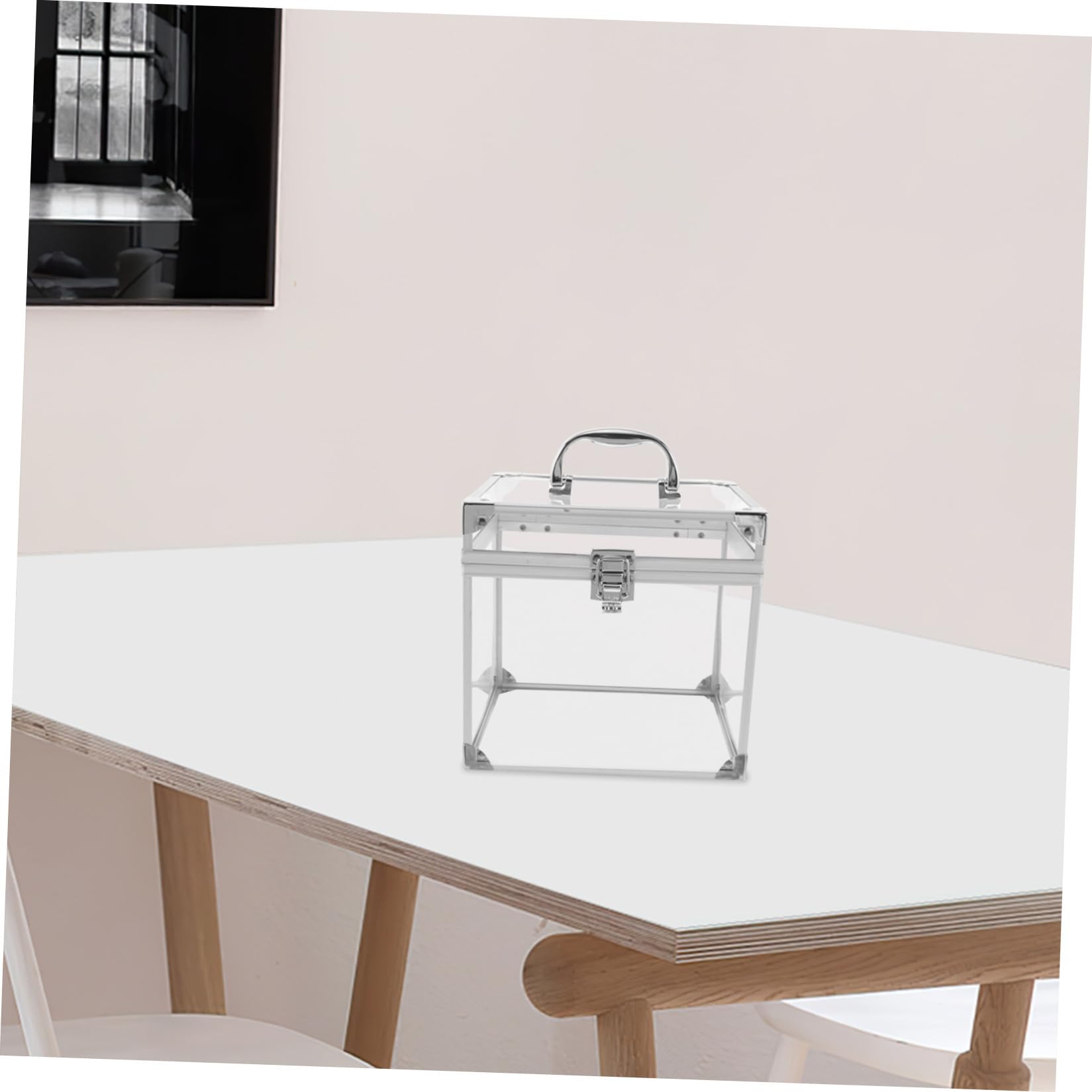 Alasum Scatola Porta Album in Acrilico Trasparente per Vinili e CD Organizer Compatto per Desktop Contenitore Portatile per Dischi con Ampio Spazio e Design Elegante