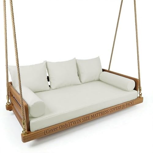 Water-Resistant Outdoor Daybed Cushion Cover Set for Twin Size -