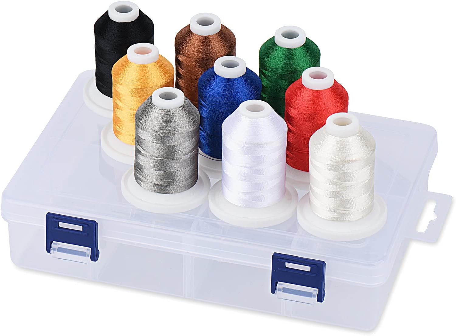Amazon.com: Simthread Embroidery Thread with Storage Box - 12 Options ...