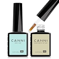 Vista 13 de CANNI - Juego de 2 capas de esmalte de uñas de gel sin necesidad de limpieza y capa base, acabado brillante, duradero, esmalte de uñas de gel