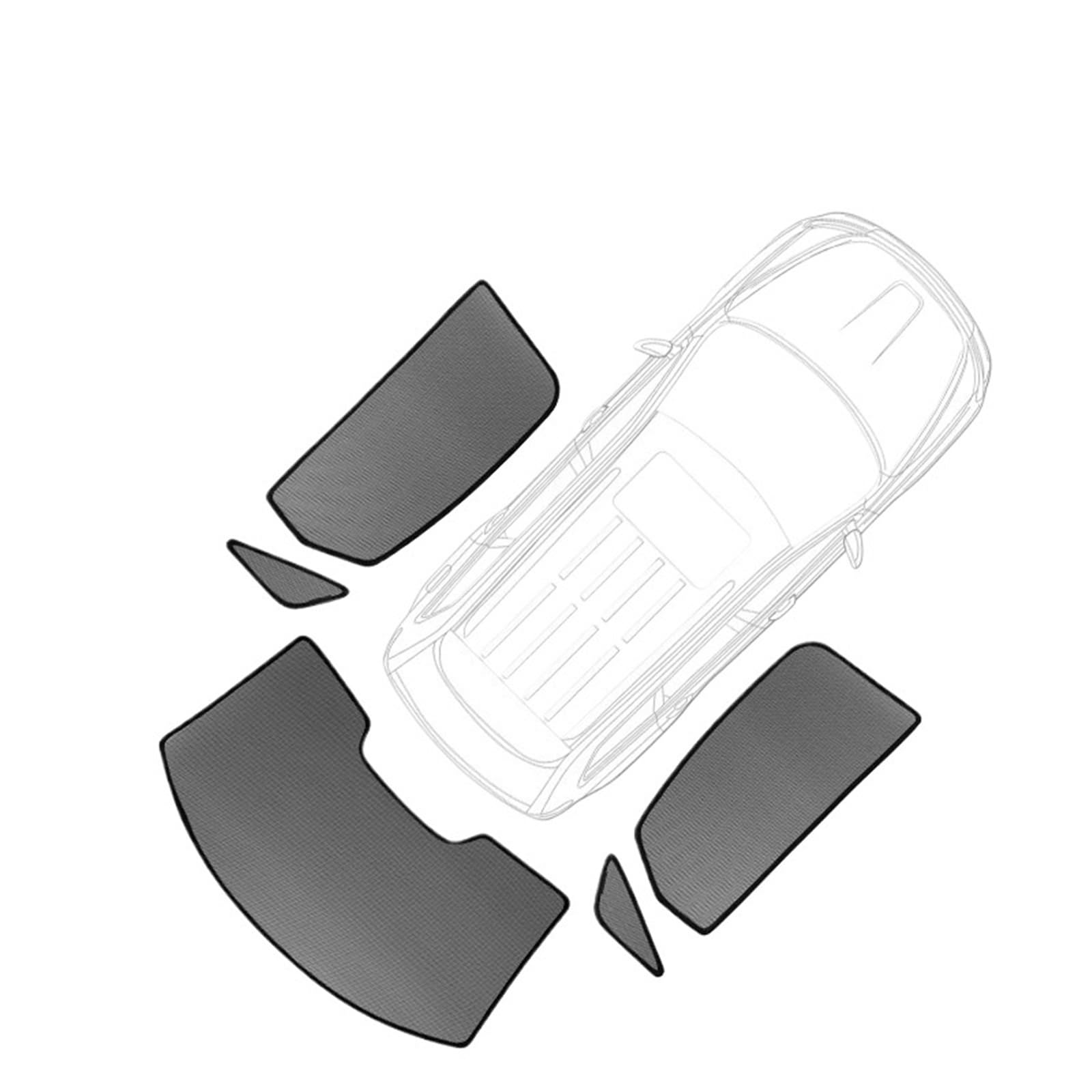 Parasole de Auto per Benz per GLC per Coupé 2017-2023 Parasole Auto Parabrezza Anteriore Telaio Tenda Finestrino Laterale Posteriore Tende Sole Visiera(Rear 5piece)