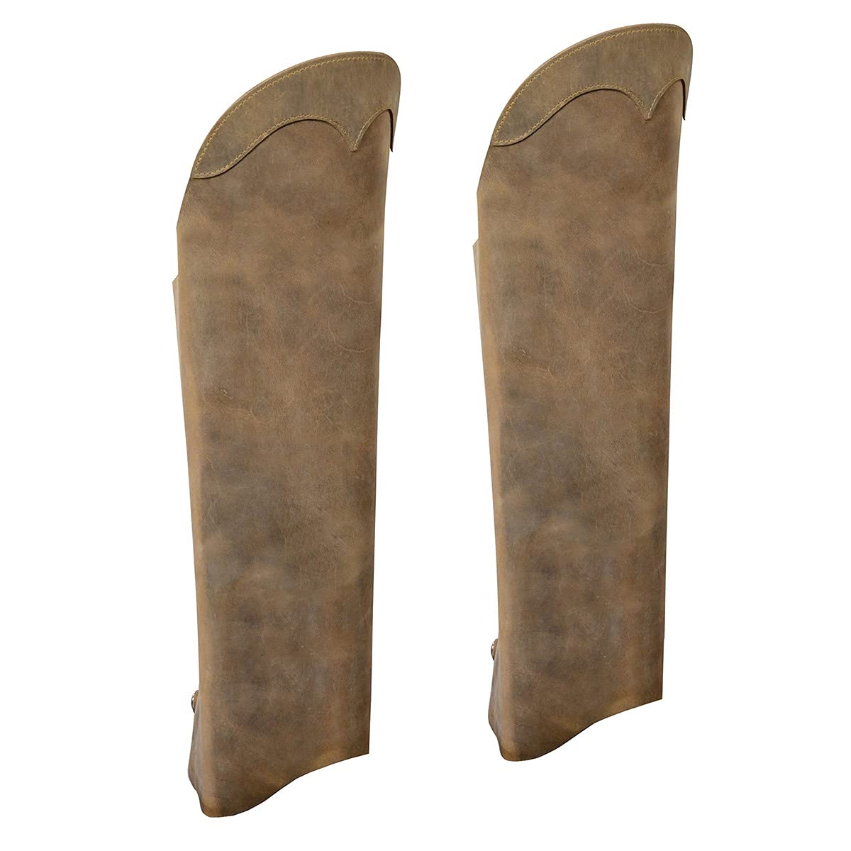 Milwaukee Leather MLM5555 Unisex Distress Brown Leather Half Motorccyle Riding Chaps with Back Zipper - Large